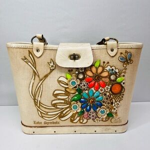 Vintage Enid Collins Love Symbols MCM beaded handbag